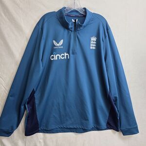 Castore Jacket Men's Blue Full Zip Training Cinch Logo Cricket Size 3XL